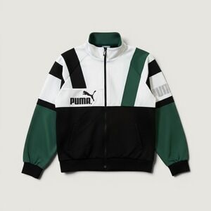 RARE Vintage 90s PUMA Made in Japan Colorblock Spell Out Hit Union Track Jacket